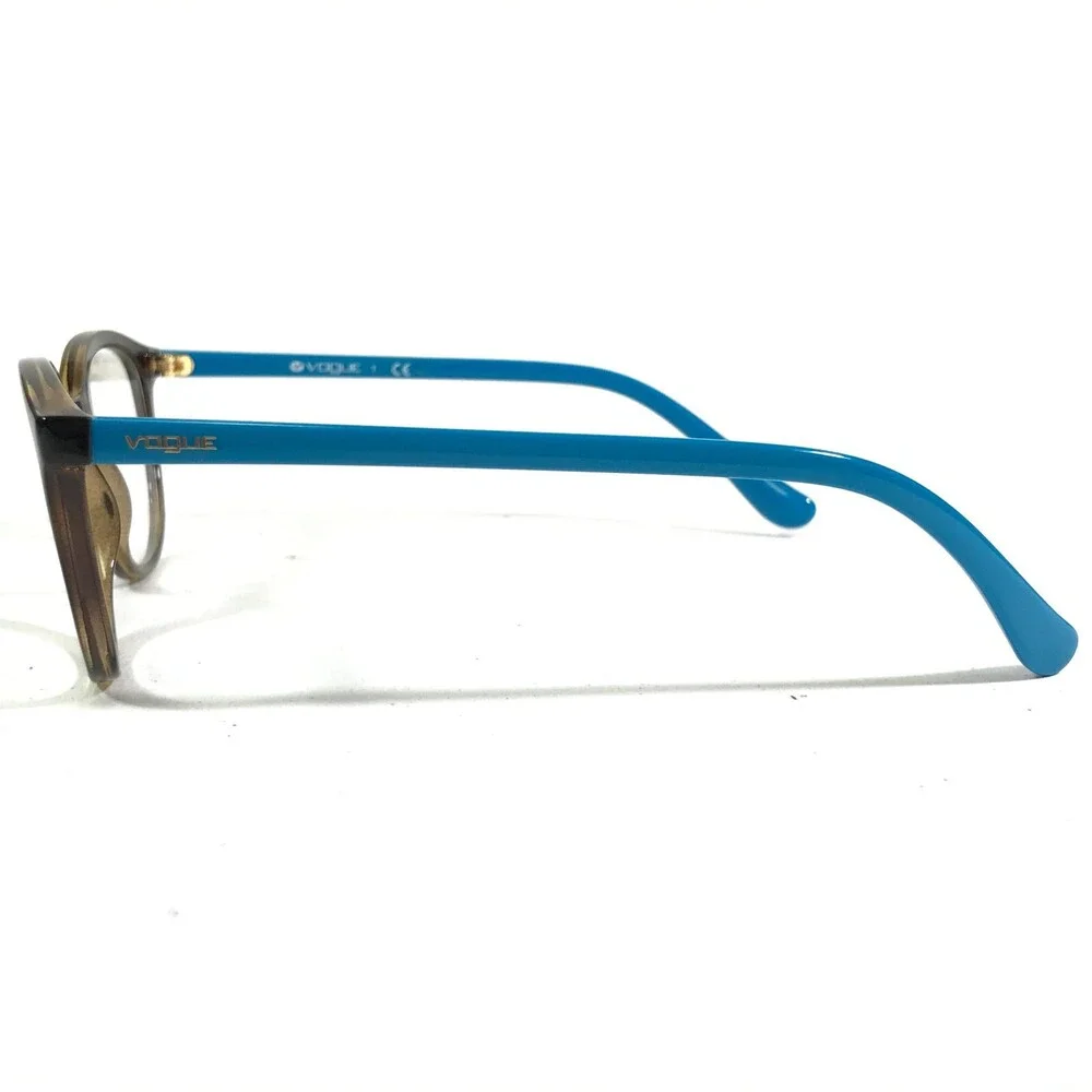 Vogue Eyeglasses Frames VO5037 2393 Clear Brown Blue Round Cat Eye 51-17-140